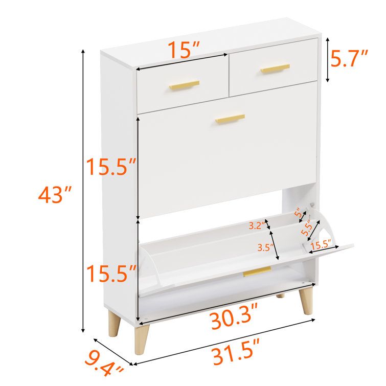 20 Pair Shoe Storage Cabinet